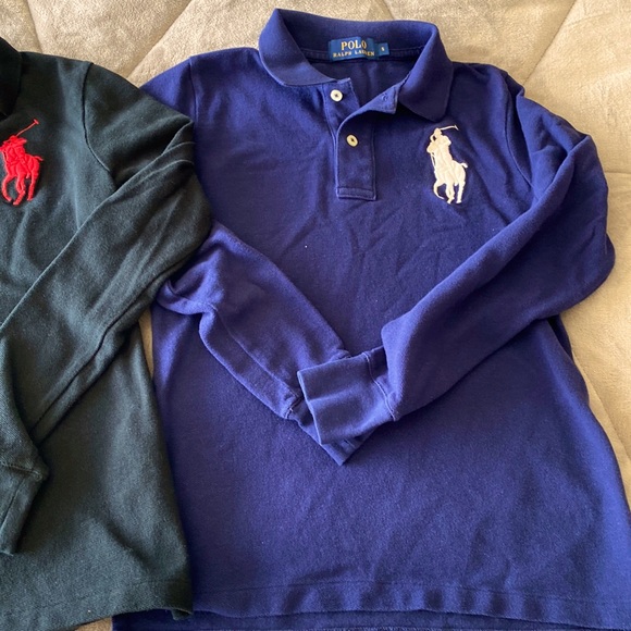 Ralph Lauren Polo Slim fit women’s long sleeve polo shirts navy and black - Picture 1 of 5